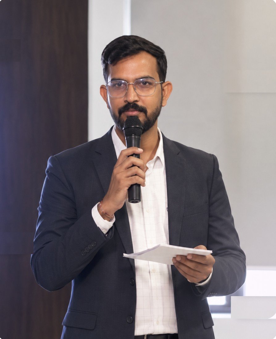 Prakash Patel speaking at an event
